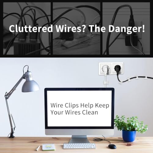 Viaky 30Pcs Adhesive Cable Clips Translucent Wire Organize Cables Holder - Image 6
