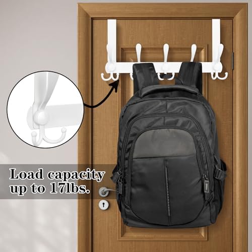 DkOvn 2 Pack Over The Door Hooks, No Assembly Required Door Hanger Hook - Image 5