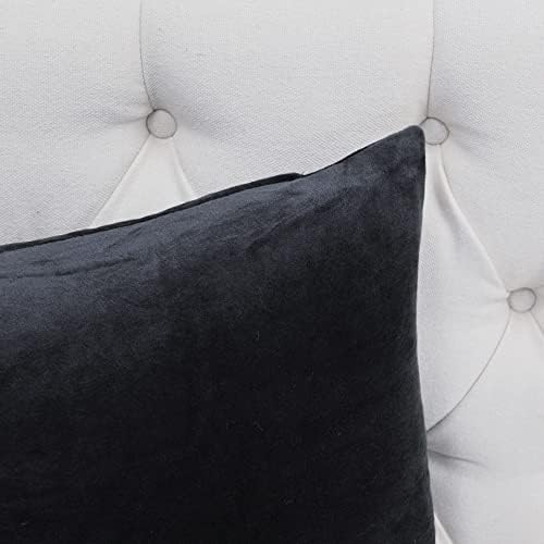 Home Soft Things Supersoft Decorative Solid Color Throw Pillow Covers Set of 4, 20x20 Inch, Black, Plush Modern Square Couch Bed Cushion Cover Home Décor - Image 4