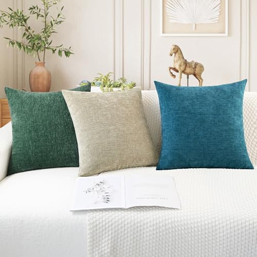 CaliTime Decorative Couch Throw Pillow Covers 18 X 18 Inches Light Taupe - Image 5