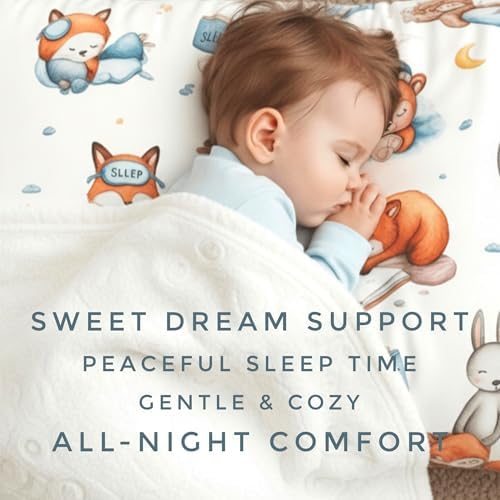 Toddler Pillow with Cotton Pillowcase – Soft & Hypoallergenic Kids Pillow, 13x18 Small Pillow for Toddlers Ages 3+, Travel-Friendly & Machine Washable (Fox) - Image 7