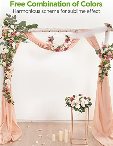 InnoGear Fake Roses 50 Pcs Ivory White Flowers Artificial Faux Foam Floral - Image 4