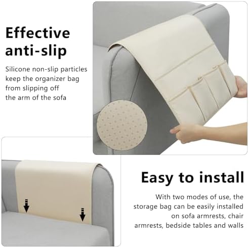 Remote Control Holder for Armchair Caddy, Remote Holder with 5 Pockets - Image 6