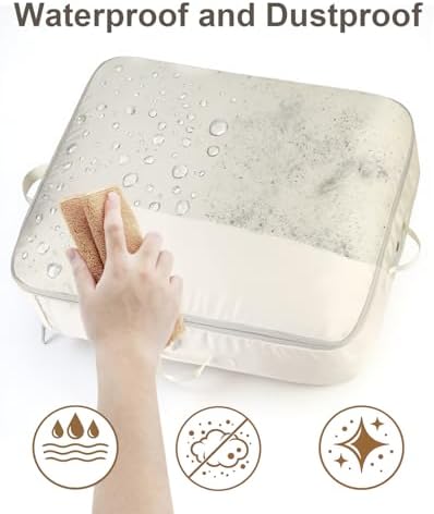 Comforter Storage Bag 2-Pack Self Compression Organizer,22 Gallons - Image 5