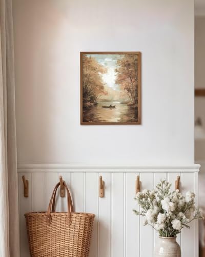 SQGGZH Vintage Autumn Canvas Painting, Moody Fall Landscape Farmhouse Decor, Rustic Neutral Wall Art - 8x10inch Unframed - Image 7