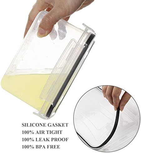 Wildone Airtight Food Storage Containers with Lids 0.8L, 16PCS, Black - Image 4