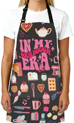 Adjustable Baking Aprons for Women - Cooking Aprons for Women with Pockets, Perfect for Baking Cooking Gradening by unskcalb