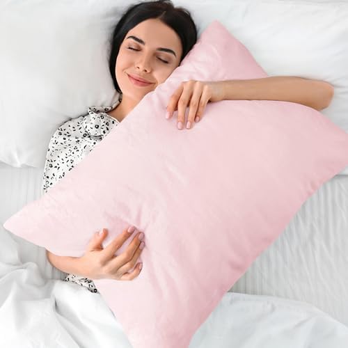 BEDELITE Flannel Pillowcases Standard Set of 2, Pink, 20x26 Inches - Image 5