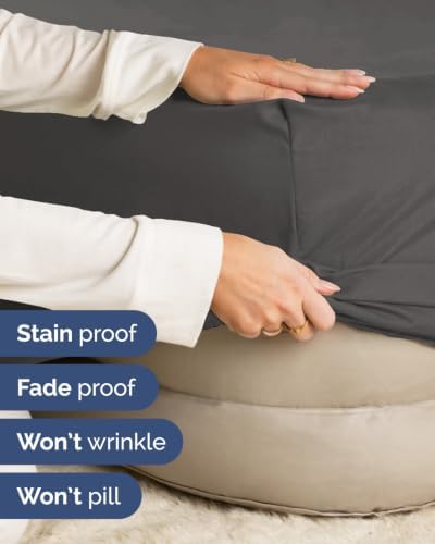 CGK Linens 2 Pack Extra Deep Cal King Fitted Sheets - Charcoal - Image 5