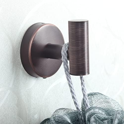 Bathroom Robe Towel Hooks Coat Wall Hook Stainless Steel Heavy Duty Door Hanger Clothes Cabinet Closet Sponges Hook for Bathroom Bedroom Kitchen Hotel Pool 4 Packs (Oil Rubbed Bronze) - Image 3