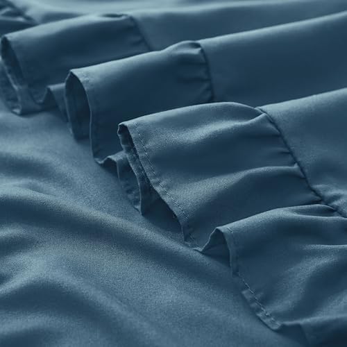 KKJIAF Ruffle Body Pillow Cases Set of 1, Dark Blue - Image 6