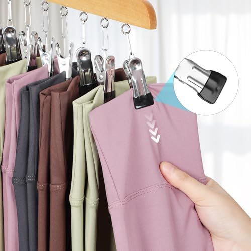 TOPIA HANGER 2 Pack Bra with Leggings Wooden Space Saving Hangers Natural - Image 6