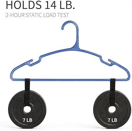 SCANDINOVIA Unbreakable Plastic Hangers - Pack of 24 - Heavy Duty I-Beam Design, Durable, Slim & Space Saving - Perfect for Coats & Everyday Use - Colorful Rainbow Clothe Hanger for Organized Closet - Image 2