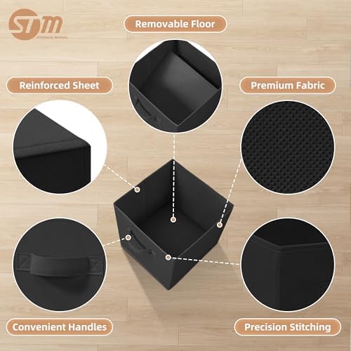 STORAGE MANIAC Storage Cubes, 11 Inch 10 Pack Collapsible Fabric Shelf Bins - Image 3