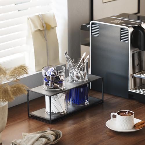 MaxGear Acrylic Pen Holder 2-Pack, Round Makeup Brush Holder & Pencil Cup - Image 3