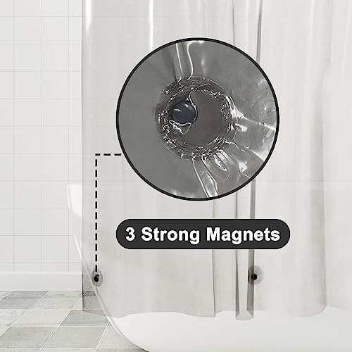 Barossa Design Clear Black Long Shower Curtain Liner 72x78 - Image 3