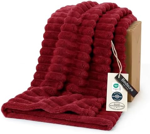 Bedsure Soft Twin XL Blanket for Bed Dorm Red 66"x90" by BEDSURE