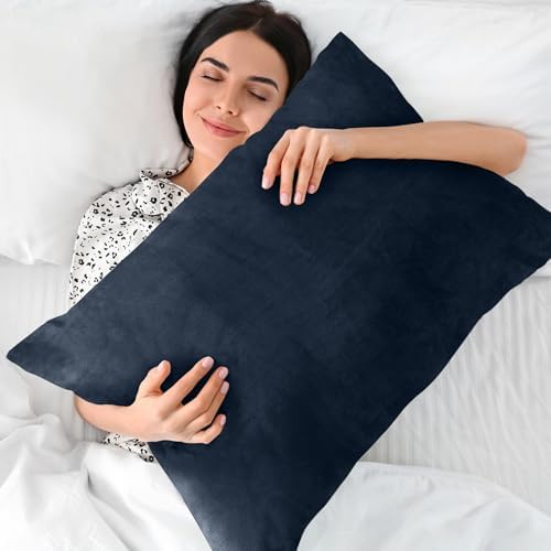 BEDELITE Flannel Pillowcases Standard Set of 2, Navy, 20x26 Inches - Image 5