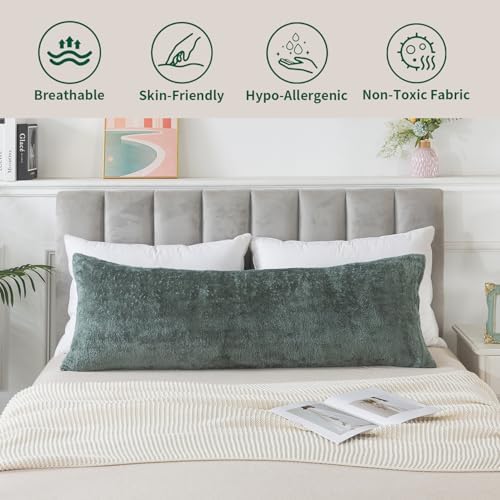 WhatsBedding Memory Foam Body Pillow with Cover, Long Bed Pillow for Adults - Image 6