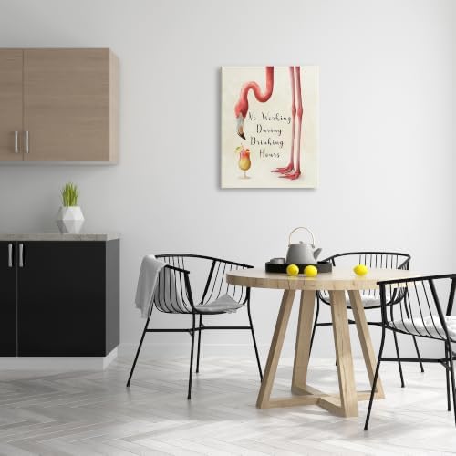 Flamingo Cocktail Humor Bar, 24 x 30 Inch Canvas Wall Art - Image 3