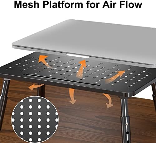 Bracwiser Foldable Monitor Riser Metal Computer Stand for Desk 3 Height Adjustable Laptop Stand with Pen Storage, MST013 - Image 5