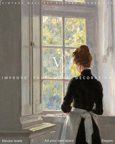 Vodefoad The Dream Window Wall Art Vintage Woman Portrait Painting Print Moody Art Print Decor Victorian Farmhouse Style Wall Decor for Gallery Nursery Bedroom Bathroom Office - 8x10Inch Unframe - Image 7
