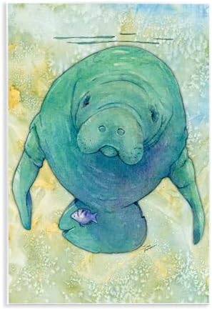 Stupell Industries 'Green Manatee Underwater'| Wall Plaque Art by StupellIndustries