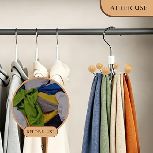 Sweatshirt Hangers with 6 Cedar Balls, Purse Hanger, Scarf Hanger - Image 7