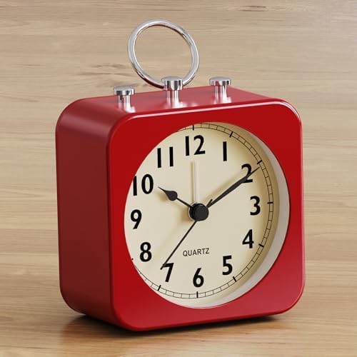 AYRELY® Small Metal Alarm Clock, Desk and Table Clock for Travel by AYRELY