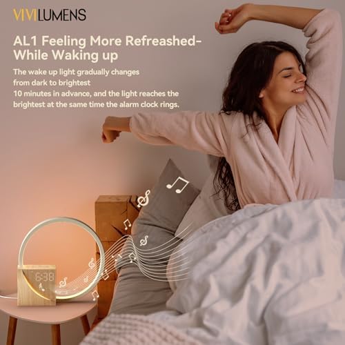 Vivilumens Sunrise Alarm Clock with Sound Machine for Heavy Sleepers Adults - Image 2