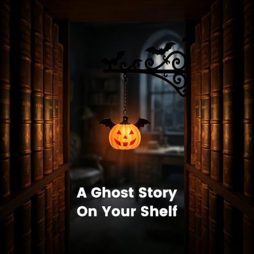 Halloween Lights Mini Lantern for Book Shelf,Pumpkin Hanging Lamp Book Ends - Image 6