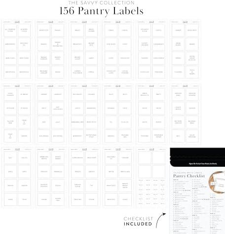 Pantry Labels for Food Containers, 156 Preprinted Kitchen Labels for Storage Bins and Glass Jars, Waterproof Removable Organizing Stickers for Food and Pantry Essentials - Image 3