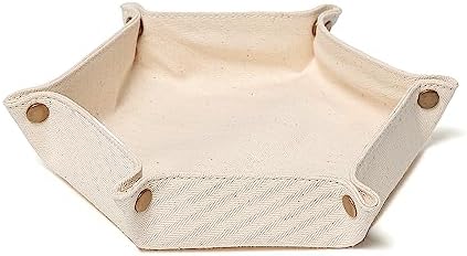 Canvas Storage Tray Key Tray Catchall Tray Stylish and Practical Organizer by YONBEN