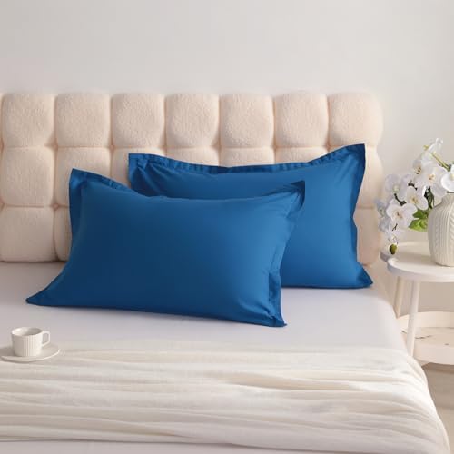 NTBAY King Pillow Shams, Set of 2, Microfiber, Royal Blue - Image 3