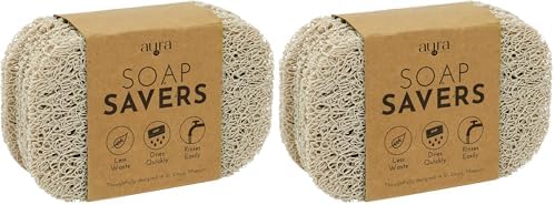 S&T INC. Soap Holder for Kitchen and Bathroom Soap Dish, Soap Saver for Hand Soap and Bar Soap, 8 Pack, 2.9 Inches by 4.4 Inches, Cream by STINC