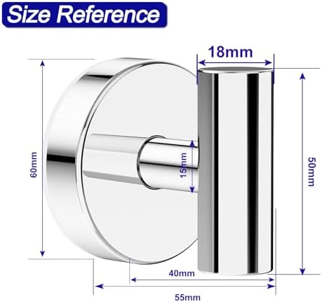Bntuk Suction Cup Hooks, Shower Hooks for Inside Shower – Removable Towel Hooks for Bathroom Window Glass Mirror Tile, Bath Robe Looafh Hook for Hanging – Waterproof & Rustproof, Chrome (4 Pack) - Image 7