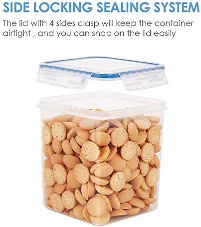 Vtopmart 2.5L / 84.5oz Food Storage Containers, 4 PCS, Blue - Image 5