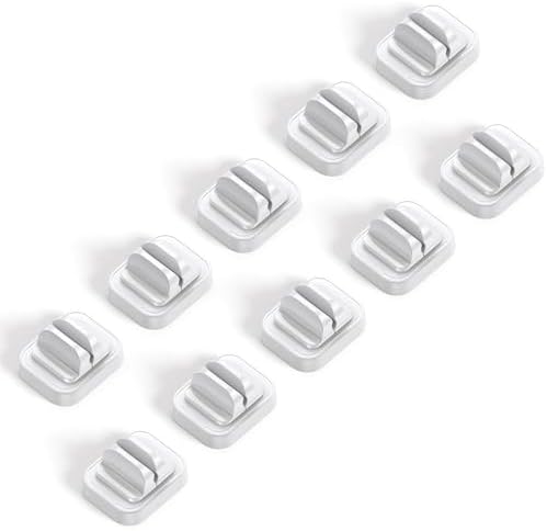 Lamicall 10 Pack [Spring Fixed] Cord Holder, Adjustable Desk Cable Clips by Lamicall