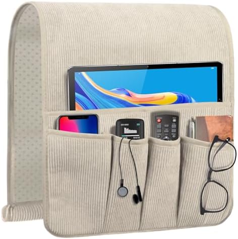 Remote Control Holder, Anti Slip Armchair Caddy Couch Caddy with 5 Pockets by WETRBWEH