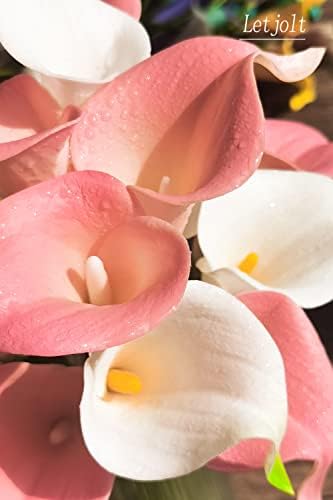 Letjolt Artificial Calla Lily Flowers 12Pcs Light Pink Realistic Flower - Image 5