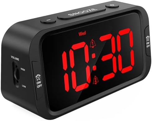 Odokee Digital Dual Alarm Clock for Bedroom with 0-100% Dimmable Display by Odokee