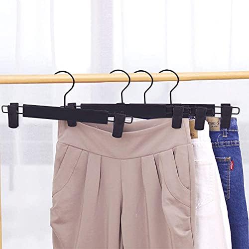 Pants Hangers with Clips, Skirt Hangers, 30 Pack, Black - Image 5