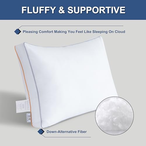 Queen Size Soft Down Alternative Bed Pillows - Image 4