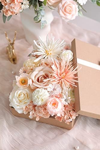 Serra Flora Artificial Flowers Combo Box Set Faux Flowers Bulk Flower Leaf with Stems Arrangements for DIY Wedding Bouquets Party Table Centerpieces Home Decorations Indoor Outdoor - Image 3