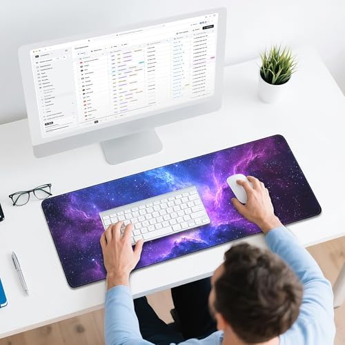 Mouse Pad Gaming - Desk Mat for Keyboard and Mouse - Galaxy Space Large Mouse Pad for Desk, Mousepad (31.5 x 11.8inch) with Non-Slip Base, Desks Pad Mat for Gaming, Office and Home - Image 6