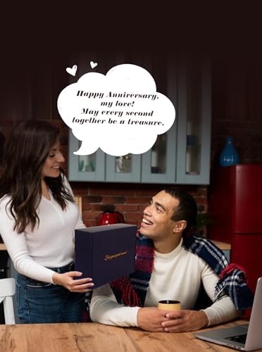 Gifts for Husband from Wife, Romantic Anniversary Glass Clock - Image 5