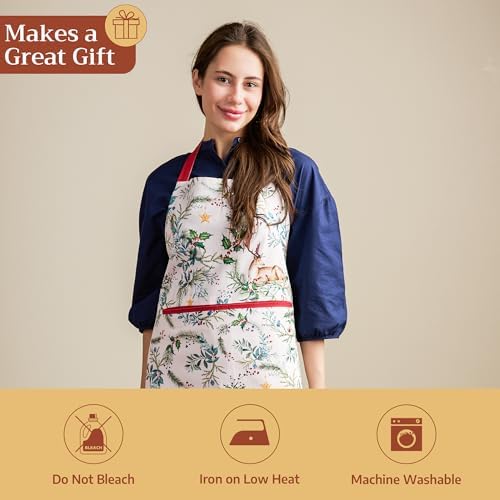 Maison d' Hermine Aprons for women with Pocket 100% Cotton (27.50"x31.50") - Image 5