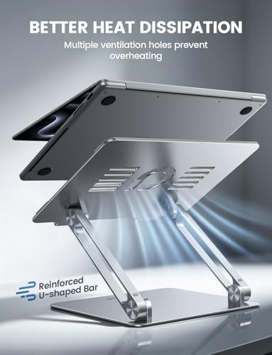 Lamicall Aluminum Laptop Stand for Desk for MacBook Air Pro Neo 10-17.3'' - Image 6
