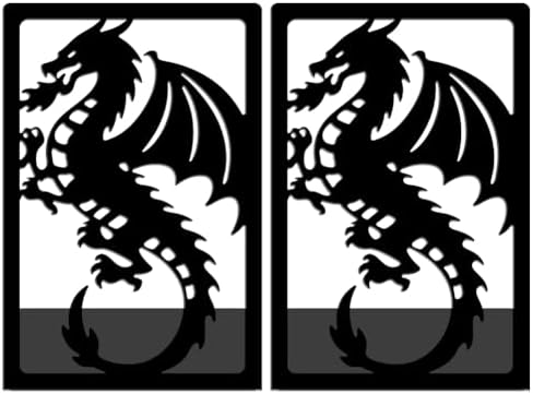 WADORN Creative Dragon Metal Bookends for Shelves Decorative 1 Pair, Heavy Duty Books End Support Non-Skid Book Holder Black L-Shaped Book Stopper for Home Office Desk Book Divider, 4.7x3.5x7 Inch - Image 2