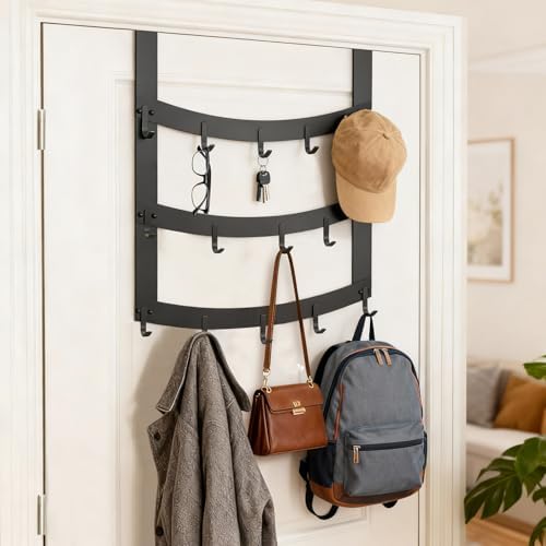 3-Tier Over The Door Hooks, Fits Doors Up to 1-3/4in Thick - Image 4